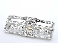 Art deco broche met diamanten hoge kwaliteit - afbeelding 8 van  9