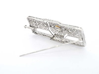 Art deco broche met diamanten hoge kwaliteit - afbeelding 9 van  9