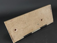 Art-deco bronzen hond op marmerplaveid basement - afbeelding 5 van  5