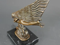 Art deco-bronzen sculptuur genaamd 'la comète' (de komeet), naar het ontworpen werk van de franse kunstenaar maurice guiraud-rivière. - afbeelding 3 van  5