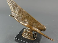 Art deco-bronzen sculptuur genaamd 'la comète' (de komeet), naar het ontworpen werk van de franse kunstenaar maurice guiraud-rivière. - afbeelding 4 van  5