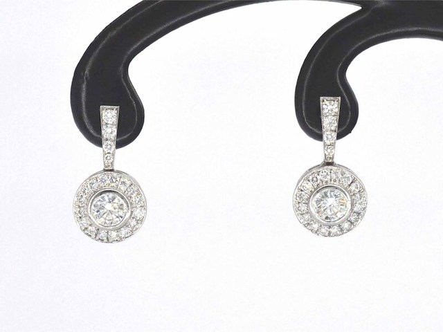 Art-deco oorbellen met diamanten - afbeelding 1 van  11