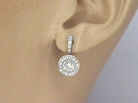 Art-deco oorbellen met diamanten - afbeelding 4 van  11