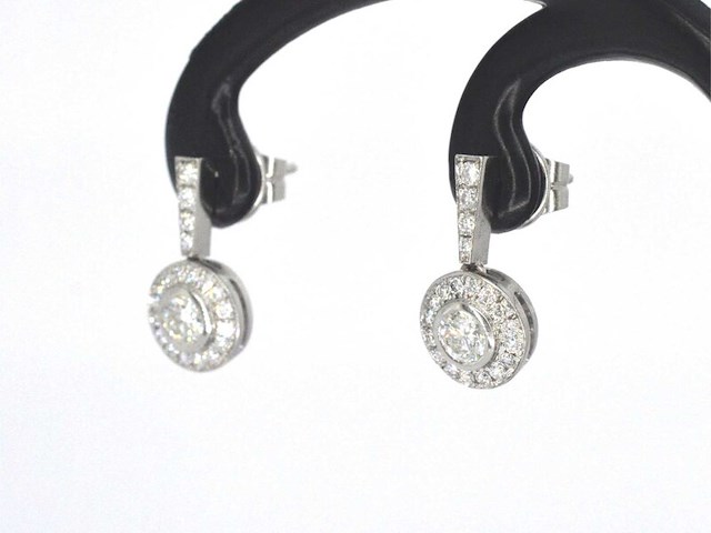 Art-deco oorbellen met diamanten - afbeelding 5 van  11