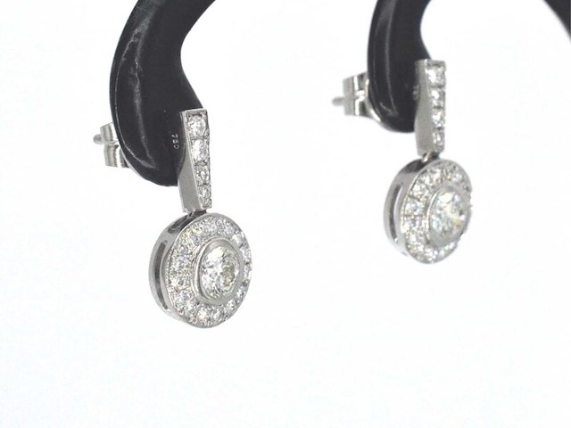 Art-deco oorbellen met diamanten - afbeelding 6 van  11