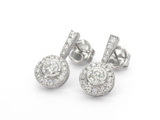 Art-deco oorbellen met diamanten - afbeelding 7 van  11