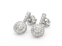 Art-deco oorbellen met diamanten - afbeelding 7 van  11