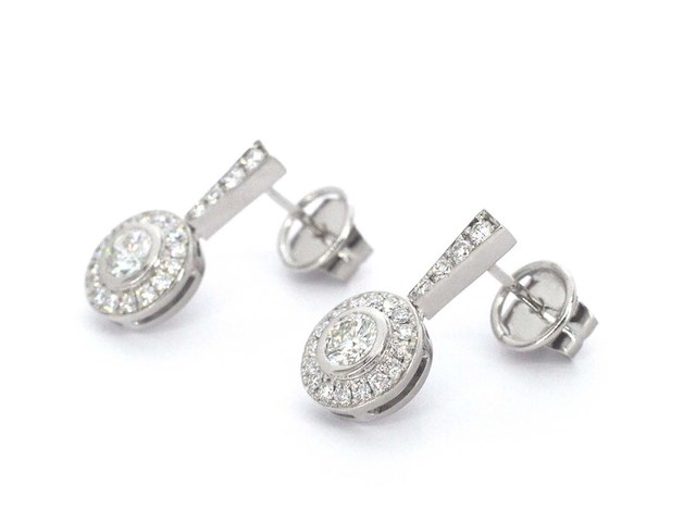 Art-deco oorbellen met diamanten - afbeelding 8 van  11