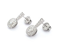 Art-deco oorbellen met diamanten - afbeelding 8 van  11