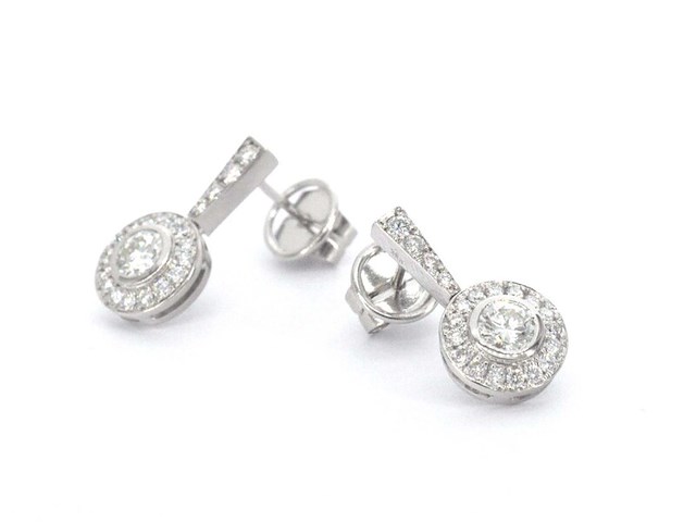 Art-deco oorbellen met diamanten - afbeelding 10 van  11