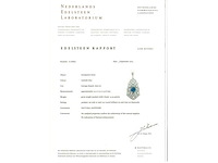 Art deco platina ketting met diamant en onbehandelde saffier - afbeelding 10 van  10