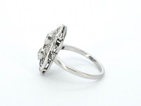 Art deco platina ring met diamant - afbeelding 7 van  11
