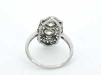 Art deco platina ring met diamant - afbeelding 9 van  11