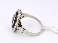 Art deco ring robijn diamant - afbeelding 5 van  9