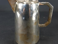 Art deco stijl engels verzilverde theepot - afbeelding 1 van  5