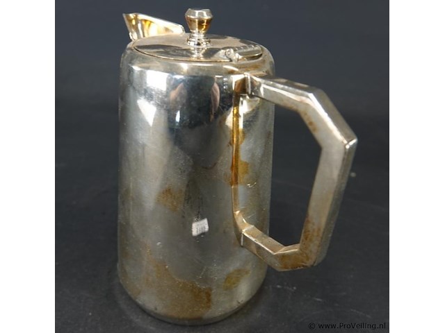 Art deco stijl engels verzilverde theepot - afbeelding 2 van  5