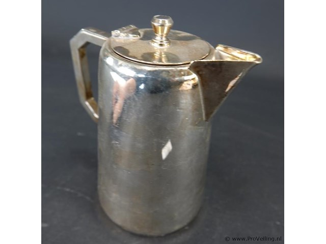 Art deco stijl engels verzilverde theepot - afbeelding 3 van  5