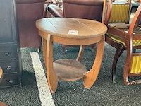 Art deco stijl houten bijzettafel - afbeelding 1 van  3