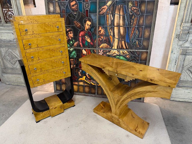 Art deco stijl meubel (2x) - afbeelding 1 van  2
