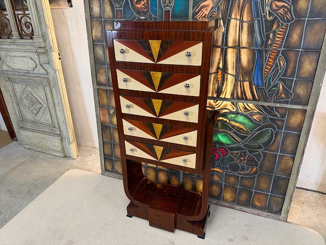 Art deco stijl opberg kast - afbeelding 2 van  3