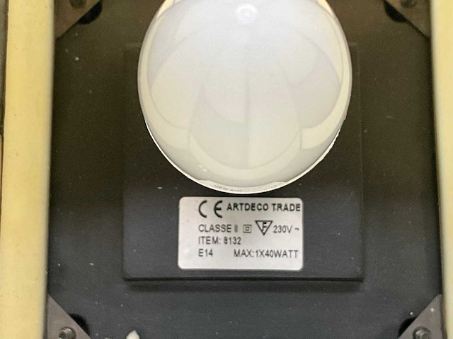 Art deco tiffany mondriaan tafellamp - afbeelding 5 van  5