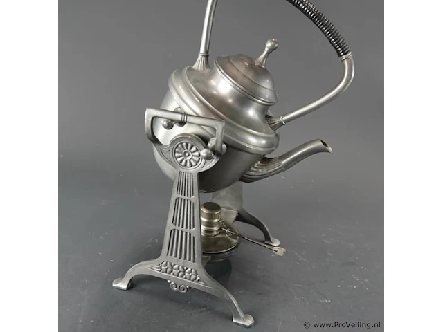 Art deco-tinwerk tinnen bouilloir - afbeelding 2 van  10