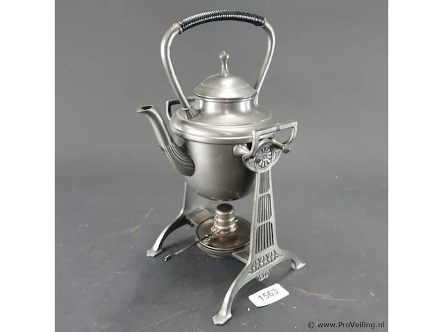 Art deco-tinwerk tinnen bouilloir - afbeelding 1 van  10