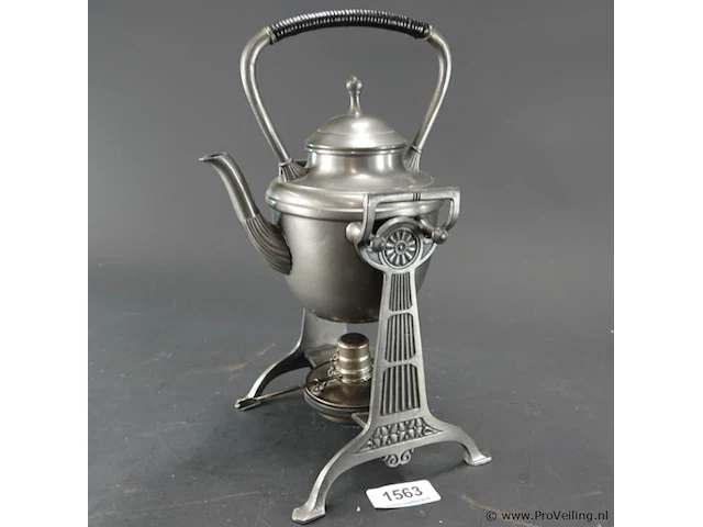 Art deco-tinwerk tinnen bouilloir - afbeelding 3 van  10