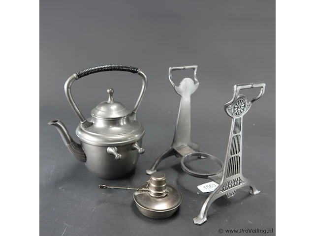 Art deco-tinwerk tinnen bouilloir - afbeelding 5 van  10
