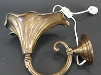 Art nouveau zware messing wandlamp - afbeelding 1 van  5