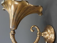 Art nouveau zware messing wandlamp - afbeelding 2 van  5