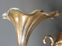 Art nouveau zware messing wandlamp - afbeelding 3 van  5