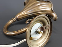 Art nouveau zware messing wandlamp - afbeelding 5 van  5