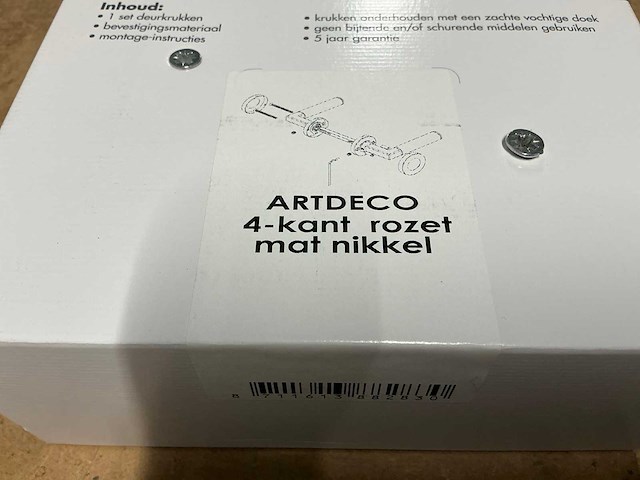 Artdeco 4-kant rozet deurbeslag (54x) - afbeelding 3 van  3