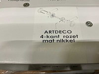 Artdeco 4-kant rozet deurkruksets (192x) - afbeelding 2 van  5