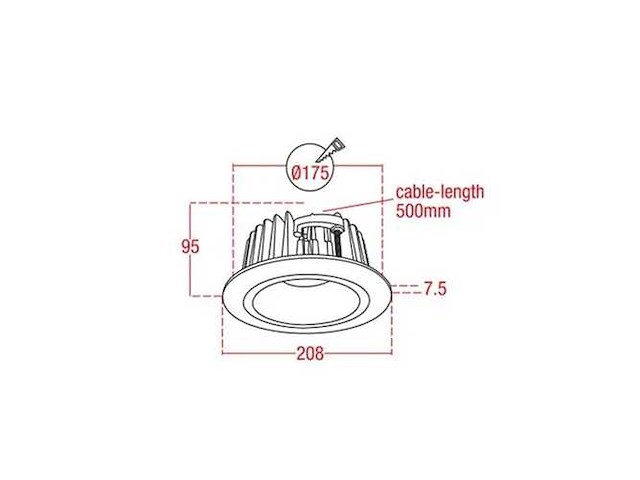 Artecta - münster-175 nw - down light - plafondlamp (80x) - afbeelding 2 van  5