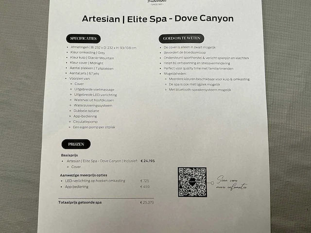 Artesian elite spa dove canyon buitenspa - afbeelding 3 van  11