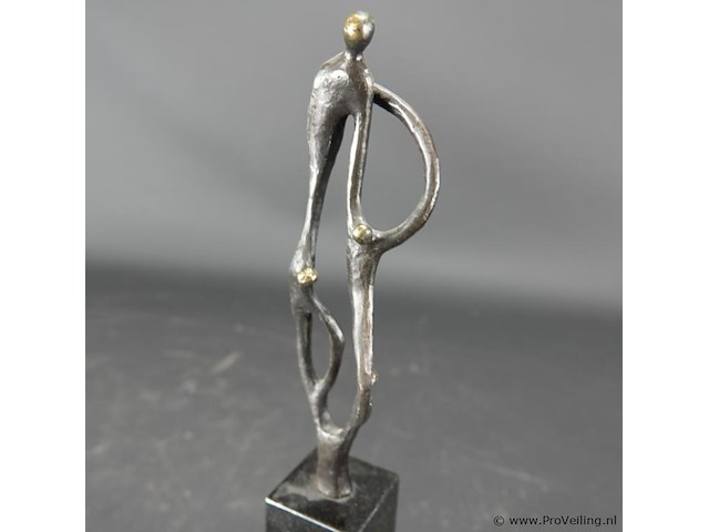 Artihove bronzen sculptuur op marmeren basement - afbeelding 2 van  5