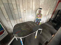 Artistieke meubel-set handbeschilderd - terrastafel - afbeelding 3 van  3