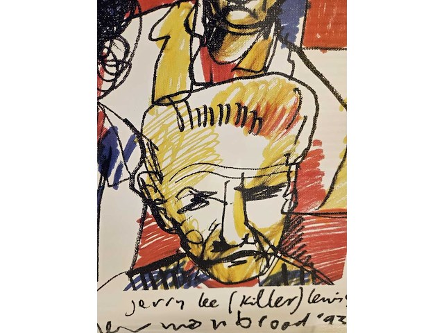 Artprint, herman brood, "elvis jerry lee killer", 1993 - afbeelding 2 van  5