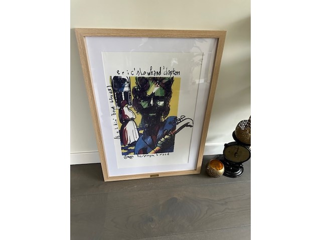 Artprint herman brood "eric clapton" slowhand , 1993 - afbeelding 1 van  3