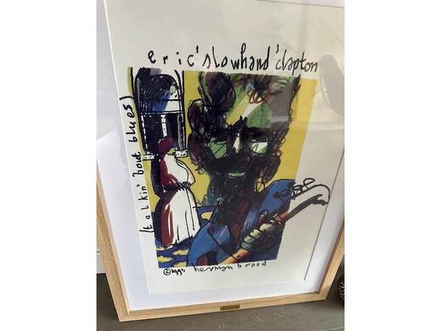 Artprint herman brood "eric clapton" slowhand , 1993 - afbeelding 2 van  3