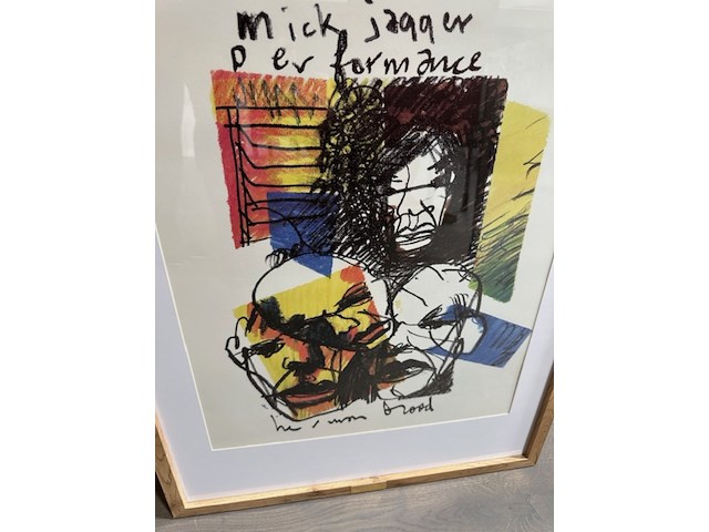 Artprint herman brood "mick jagger" rolling stones , 1993, 1993 - afbeelding 2 van  3