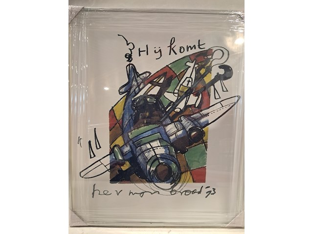 Artprint, herman brood, "sinterklaas hij komt", 1993 - afbeelding 1 van  5