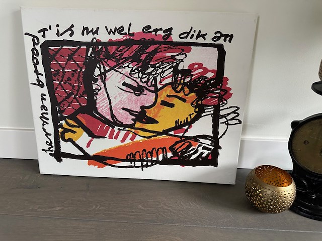 Artprint herman brood "t is nu wel erg dik an" - afbeelding 1 van  1
