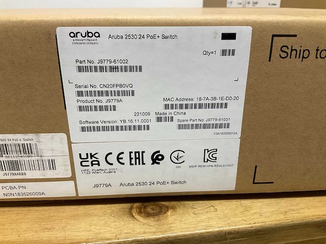 Aruba 2530b 24 poe + switch - afbeelding 3 van  3