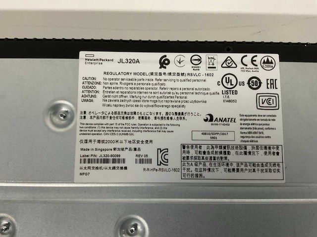 Aruba by hp rsvlc-1602 jl320a switch - afbeelding 5 van  5
