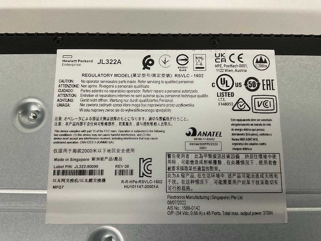 Aruba by hp rsvlc-1602 jl322a switch - afbeelding 4 van  4
