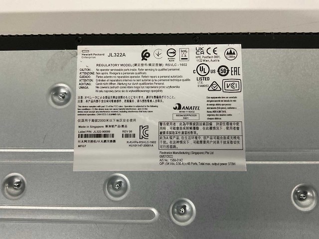 Aruba by hp rsvlc-1602 jl322a switch - afbeelding 5 van  5