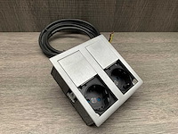 Asa versahit dual inbouw stopcontact rvs - afbeelding 1 van  2